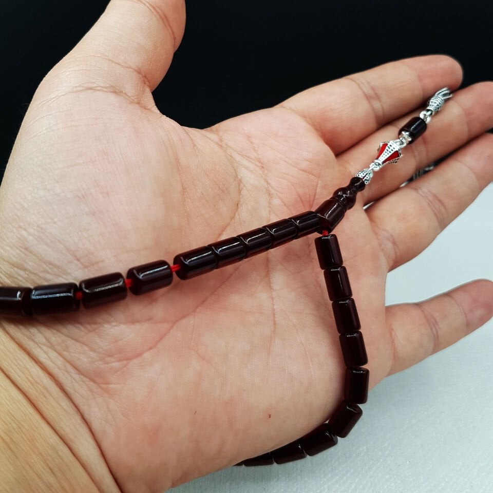 Bilek Boy Gümüş Püskül Kapsül Sıkma Kehribar