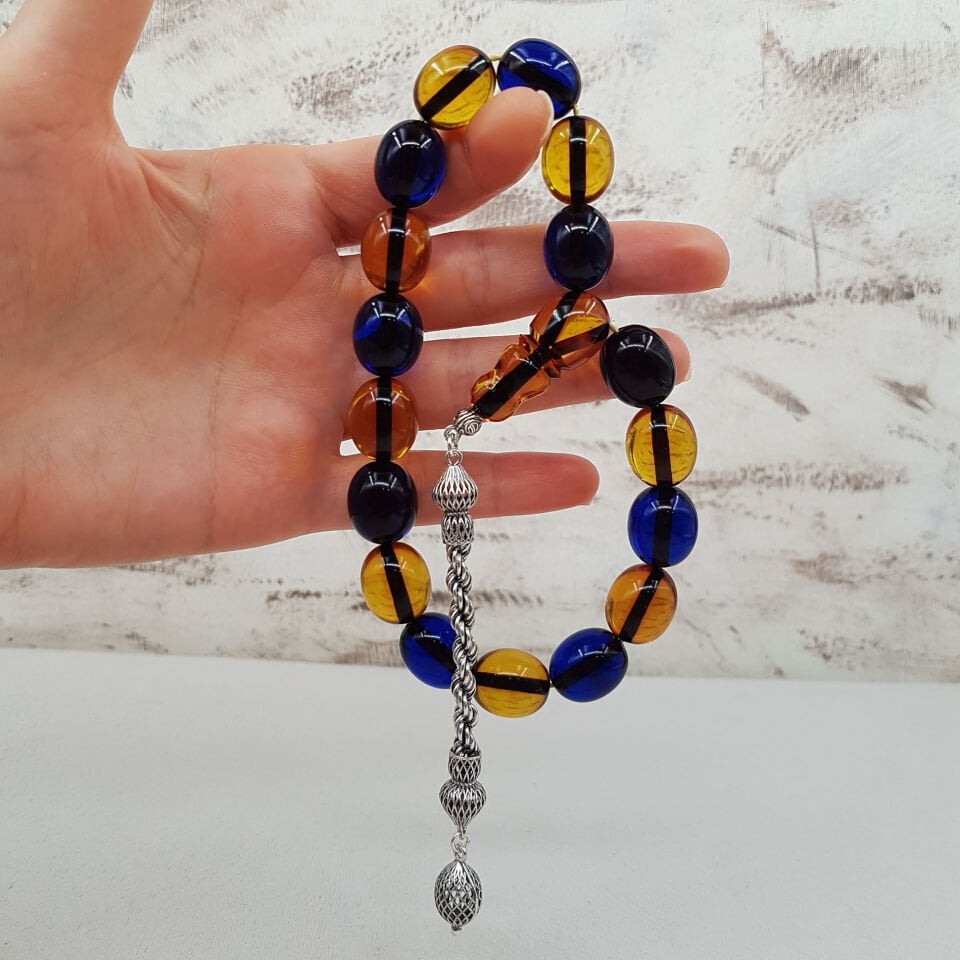 Gümüş Püskül Sarı Lacivert Maskot Ateş Kehribar Tesbih