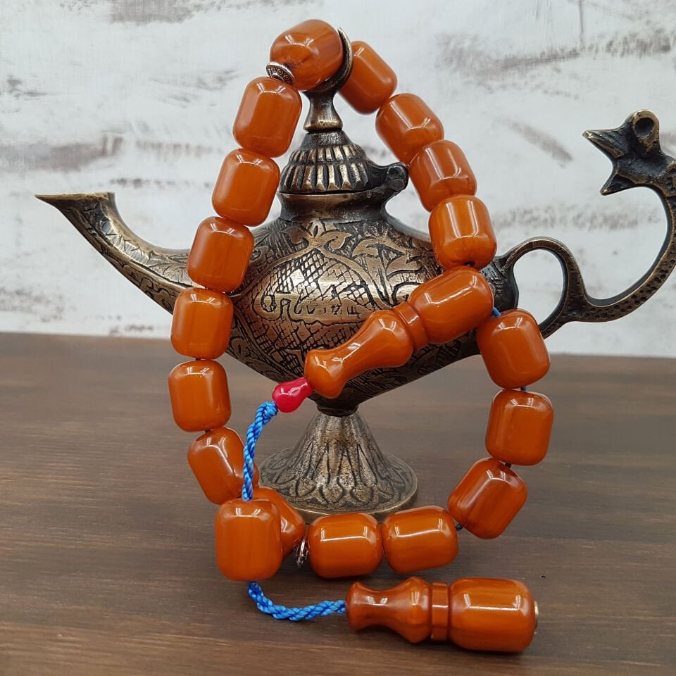 Karamel Rengi İri Habbe Maskot Sıkma Kehribar