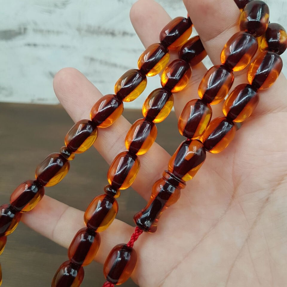 Dev Boy Külhan Püskül Tasarım Ateş Kehribar Tesbih