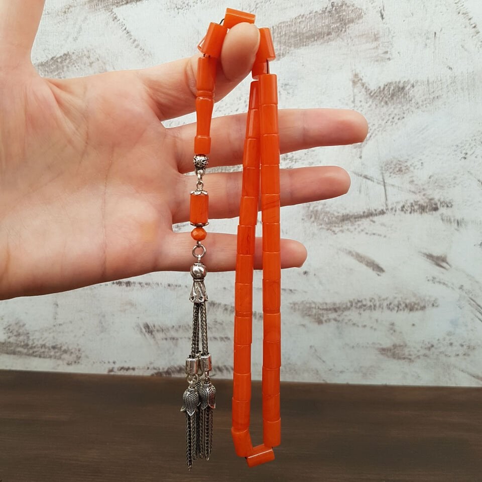 2 Al 1 Öde Kesme Ateş Ve Sıkma Kehribar Tesbih Seti