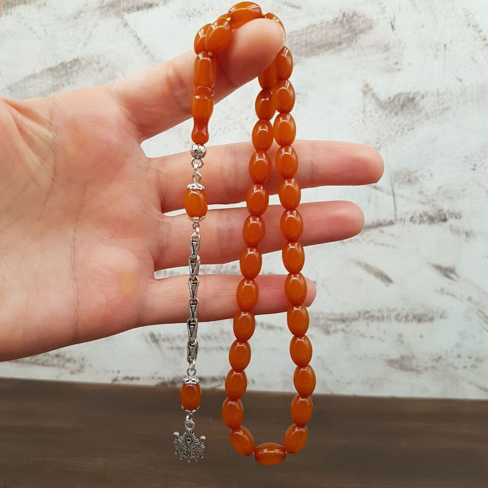 Arpa Kesim Kayısı Sıkma Kehribar Tesbih