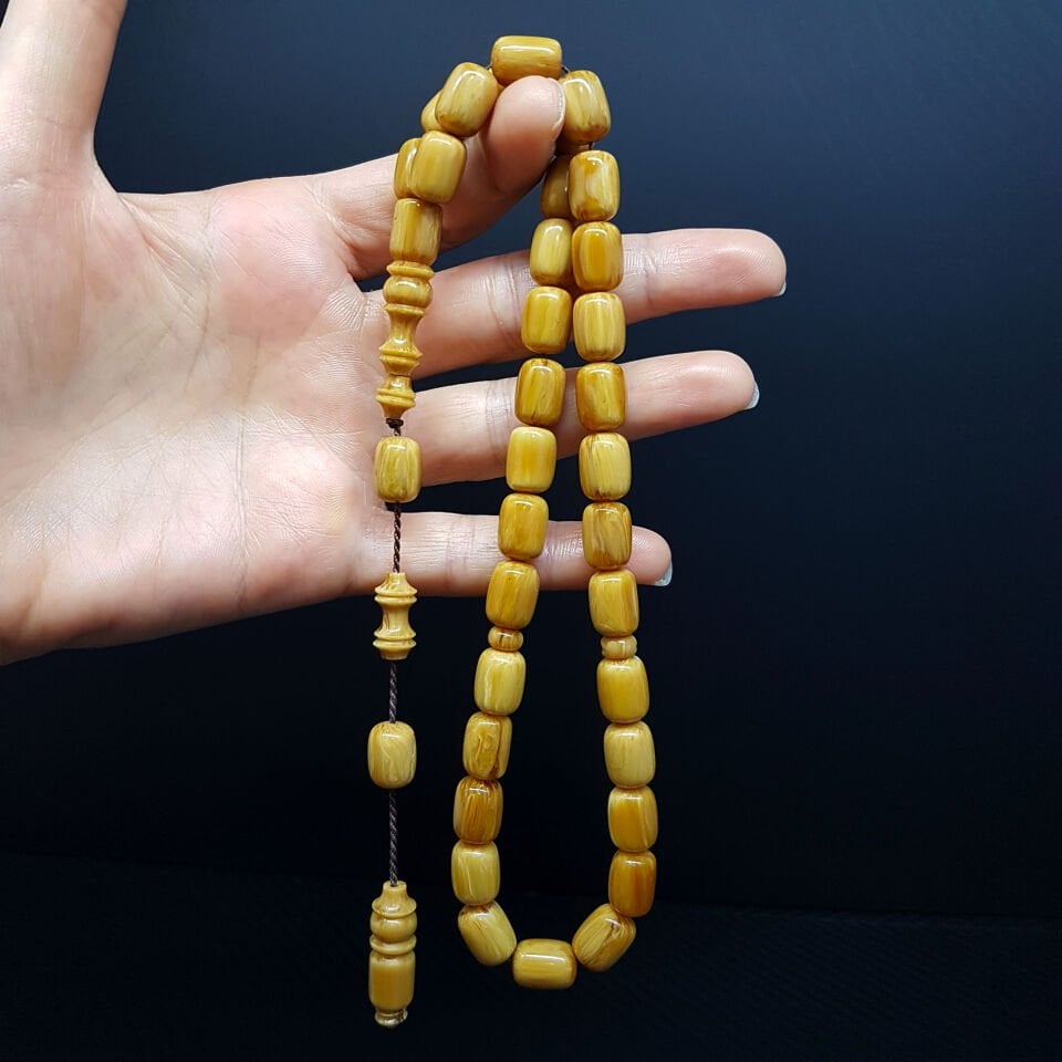 Hardal Rengi Kapsül Kanayan Bağa Tesbih