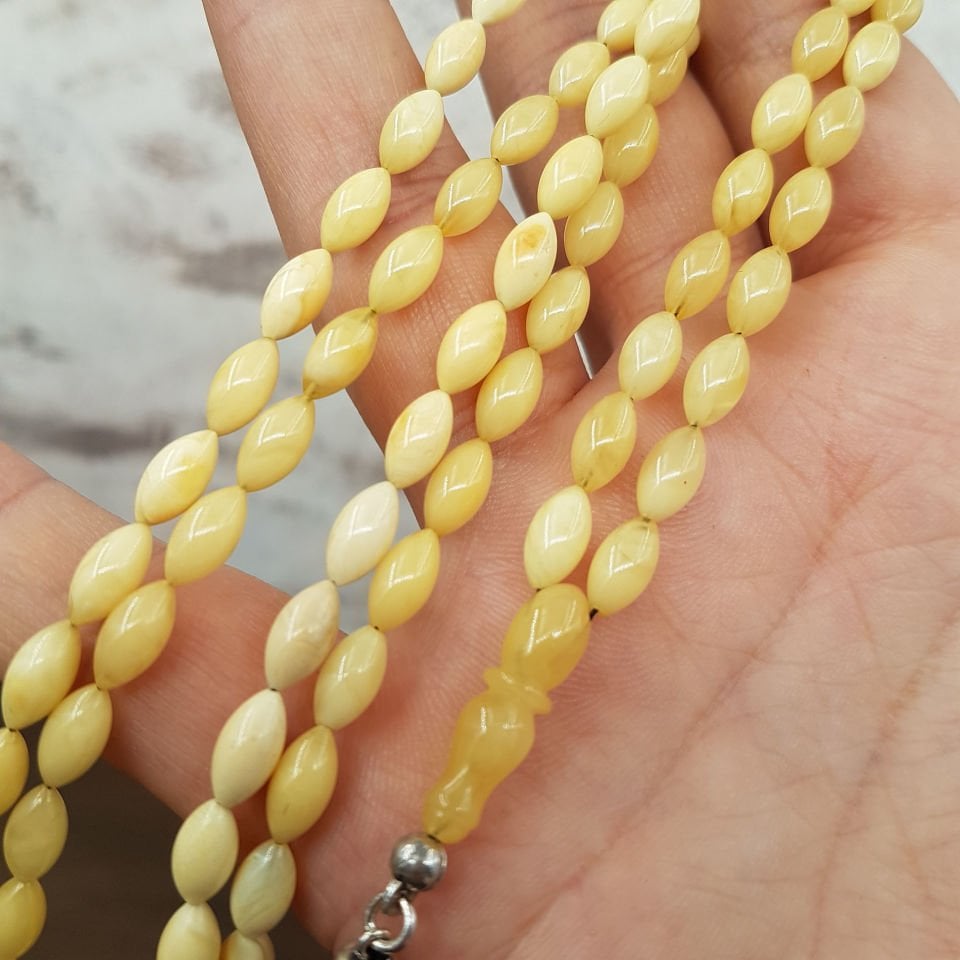 12 Gram 99 Habbe Damla Kehribar Namaz Tesbihi