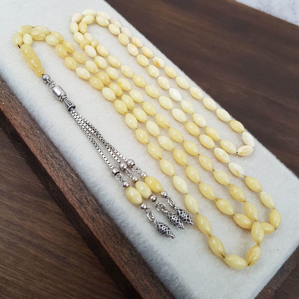 12 Gram 99 Habbe Damla Kehribar Namaz Tesbihi