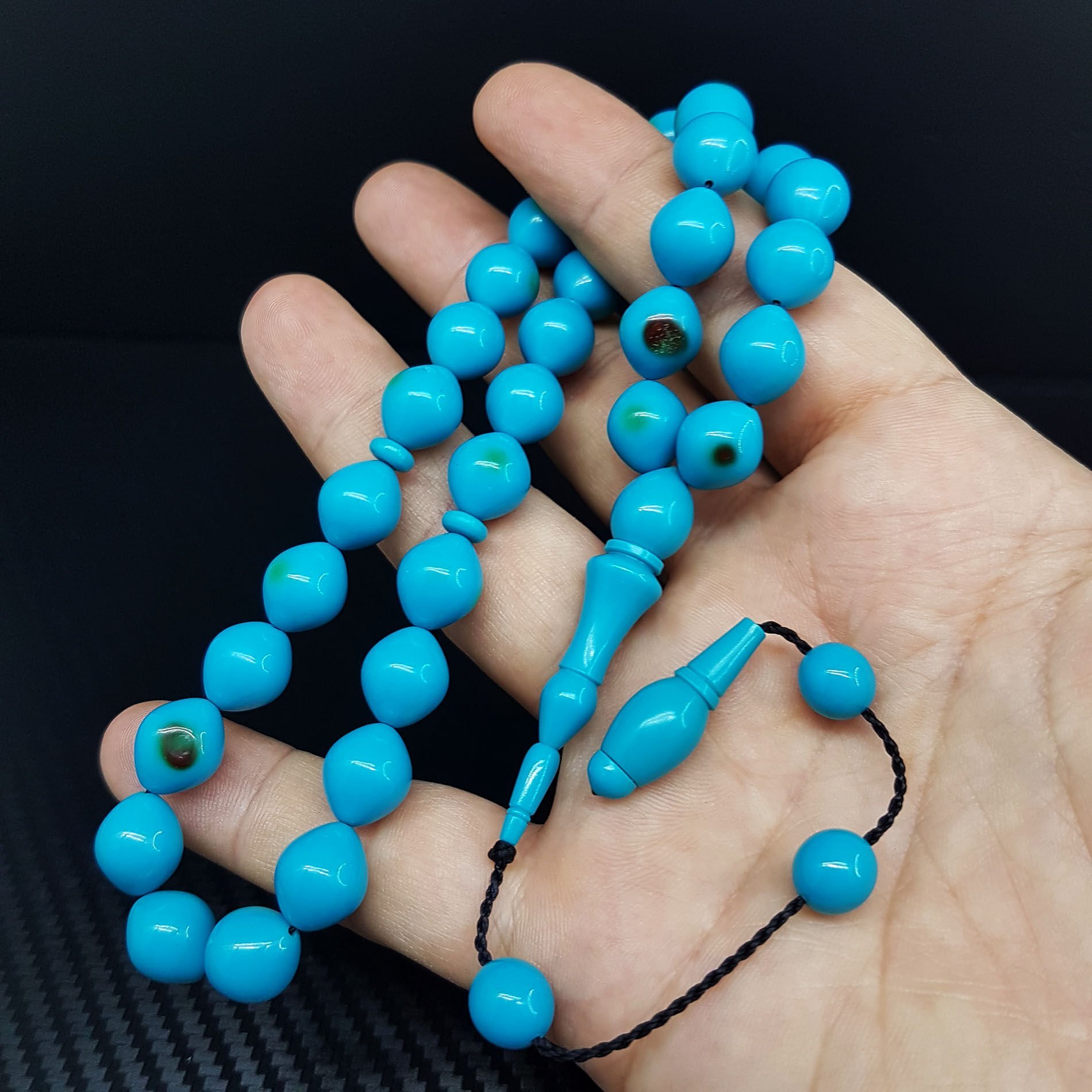 Turkuaz Renk Patinli Sığırcık Kesim Kanayan Bağa