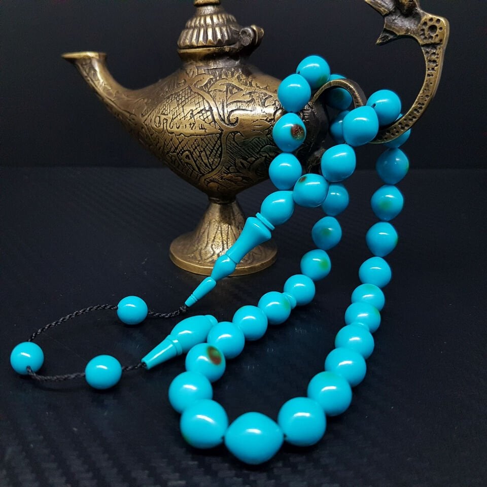 Turkuaz Renk Patinli Sığırcık Kesim Kanayan Bağa