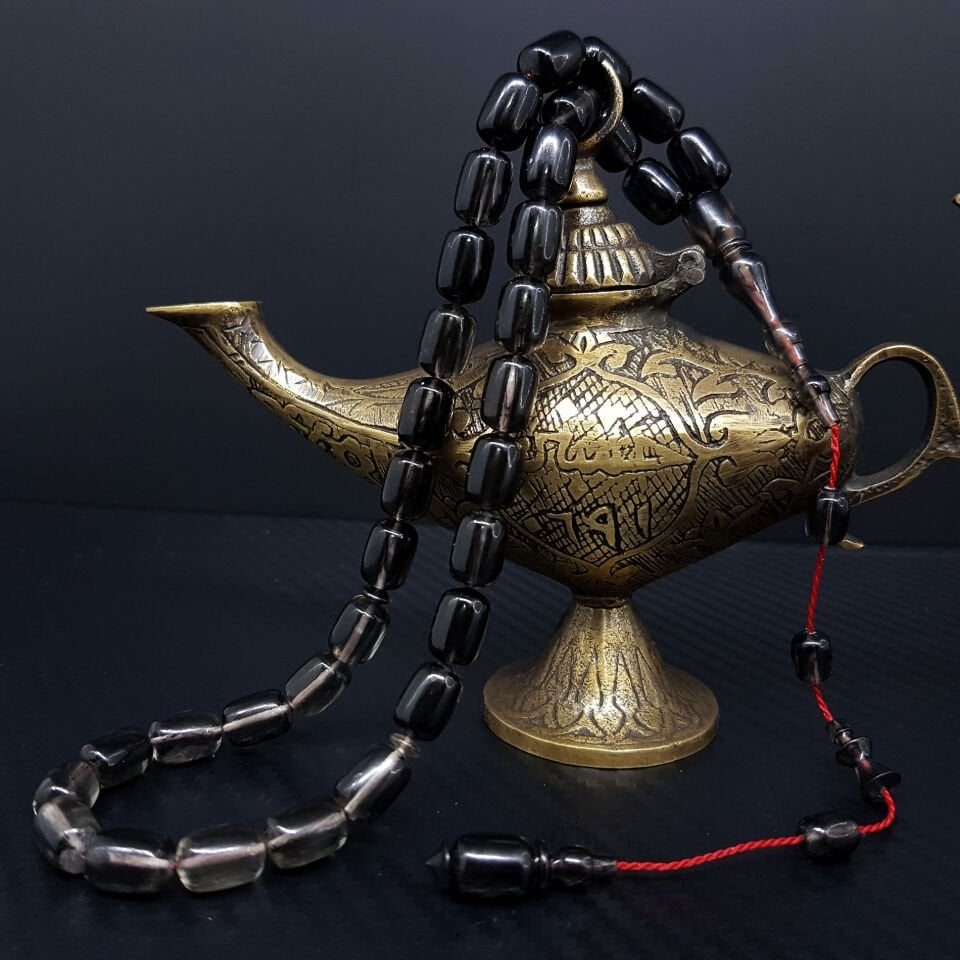 Siyah Hareli Necef Bağa Tesbih