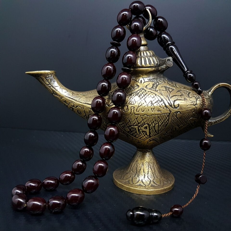 Beyzi Kesim Sıkma Kehribar Tesbih