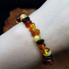 Karma Renk Damla Kehribar Bileklik