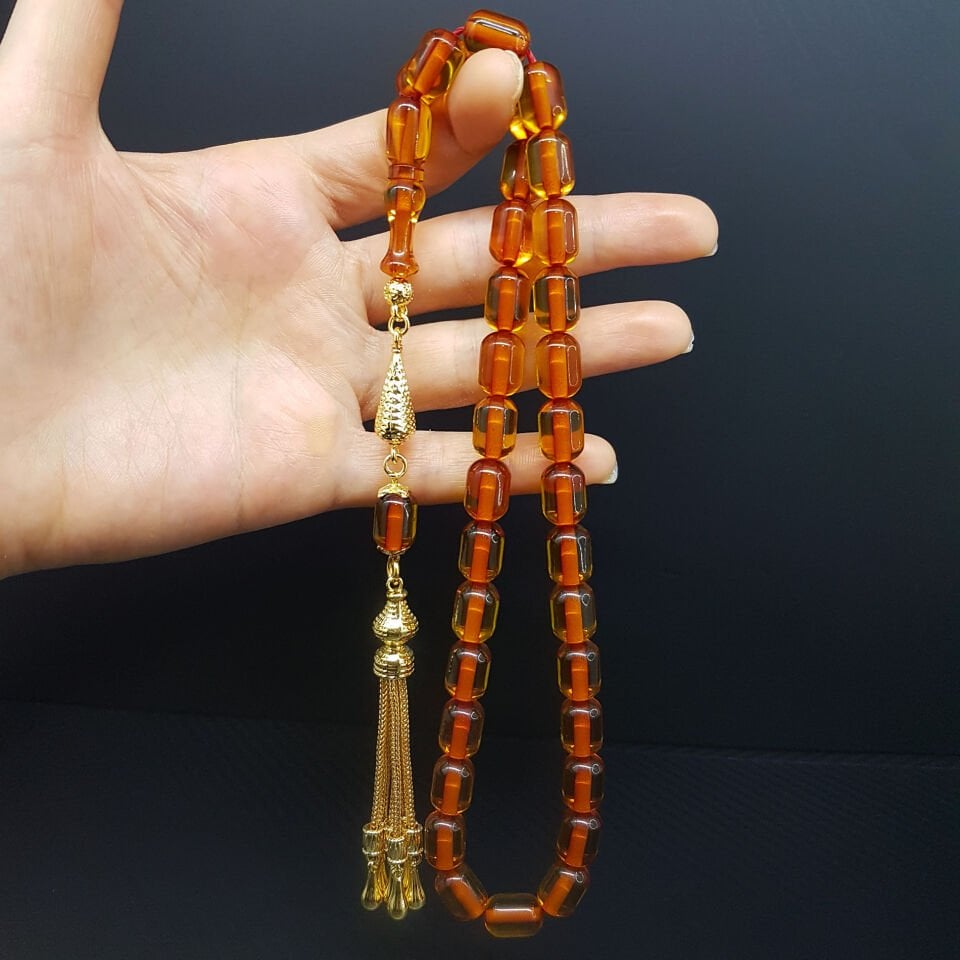 Büyük Boy Kapsül Kesim Turuncu Ateş Kehribar