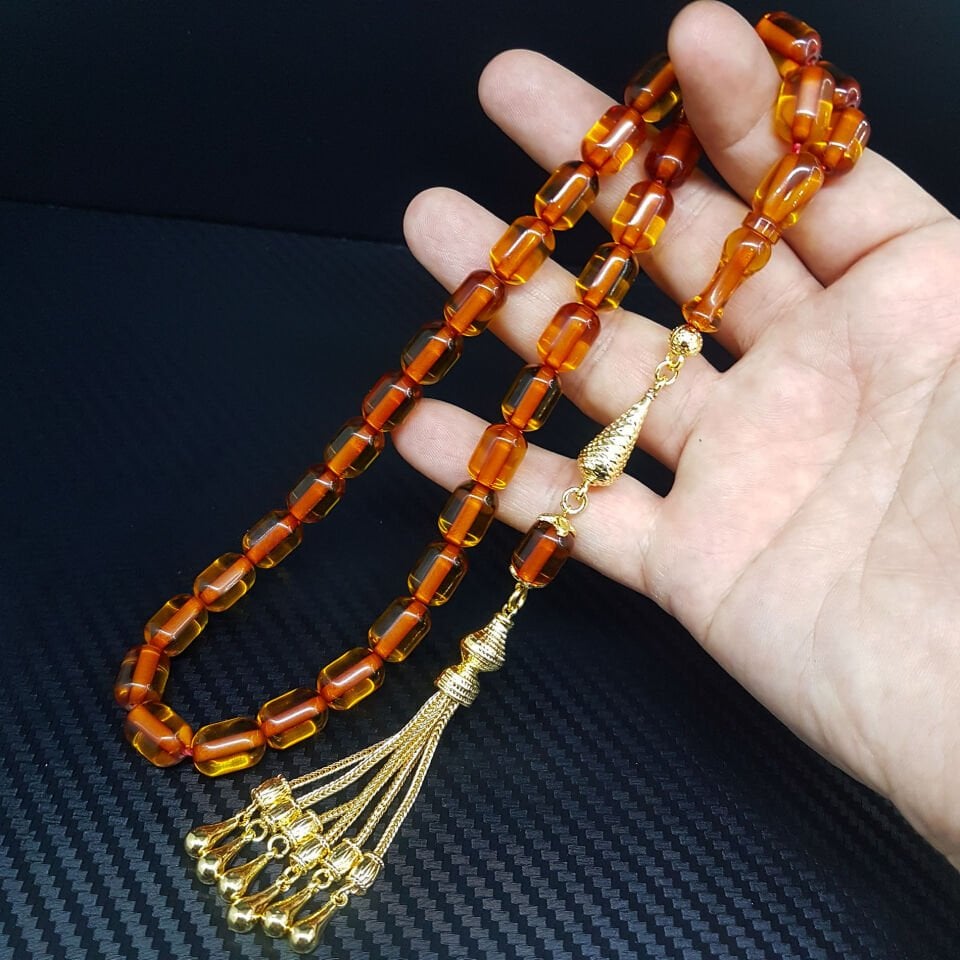 Büyük Boy Kapsül Kesim Turuncu Ateş Kehribar