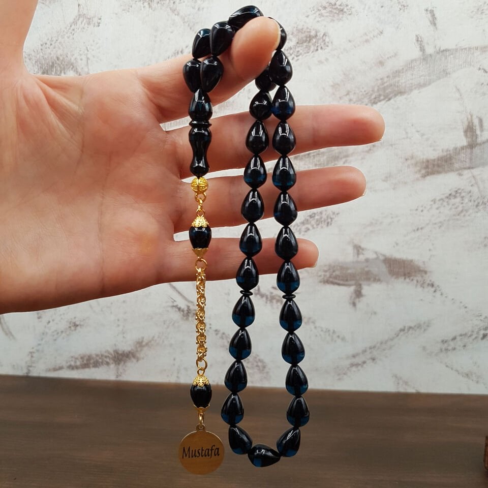 Kişiye Özel Damla Kesim Sürmeli Ateş Kehribar