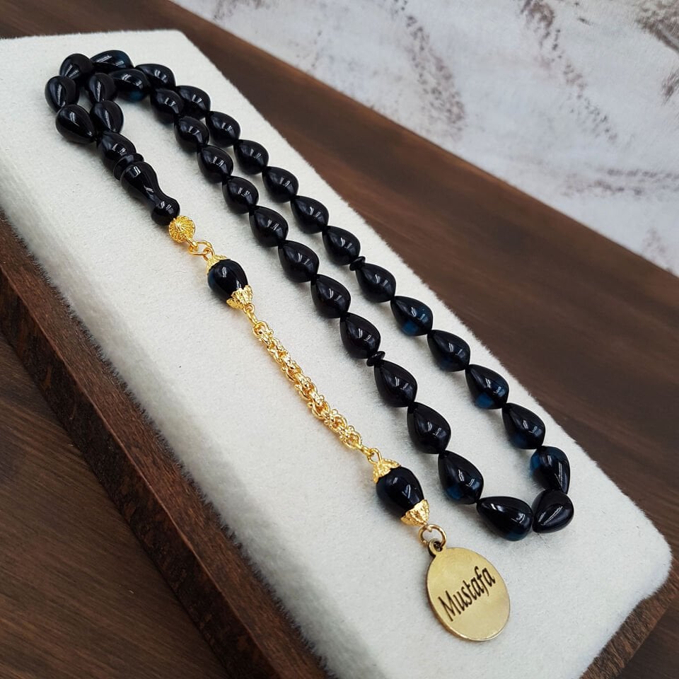 Kişiye Özel Damla Kesim Sürmeli Ateş Kehribar