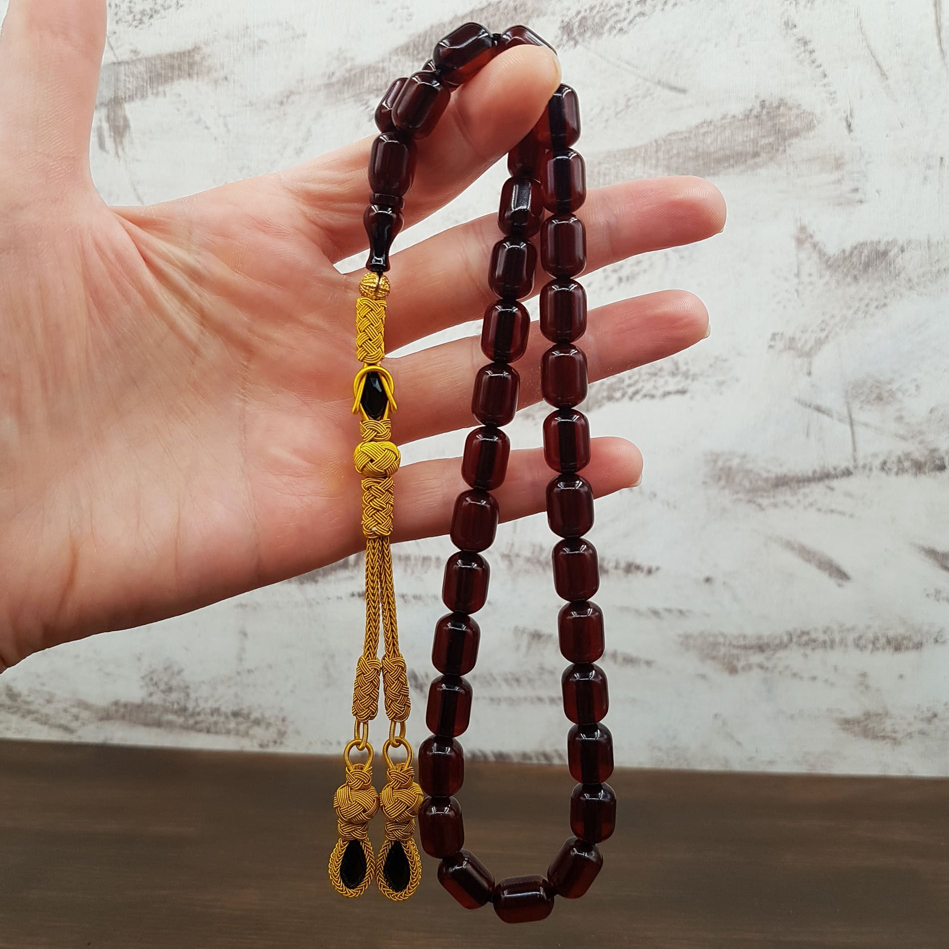 Çift Kamçı Kazaz Tasarım Kapsül Sıkma Kehribar