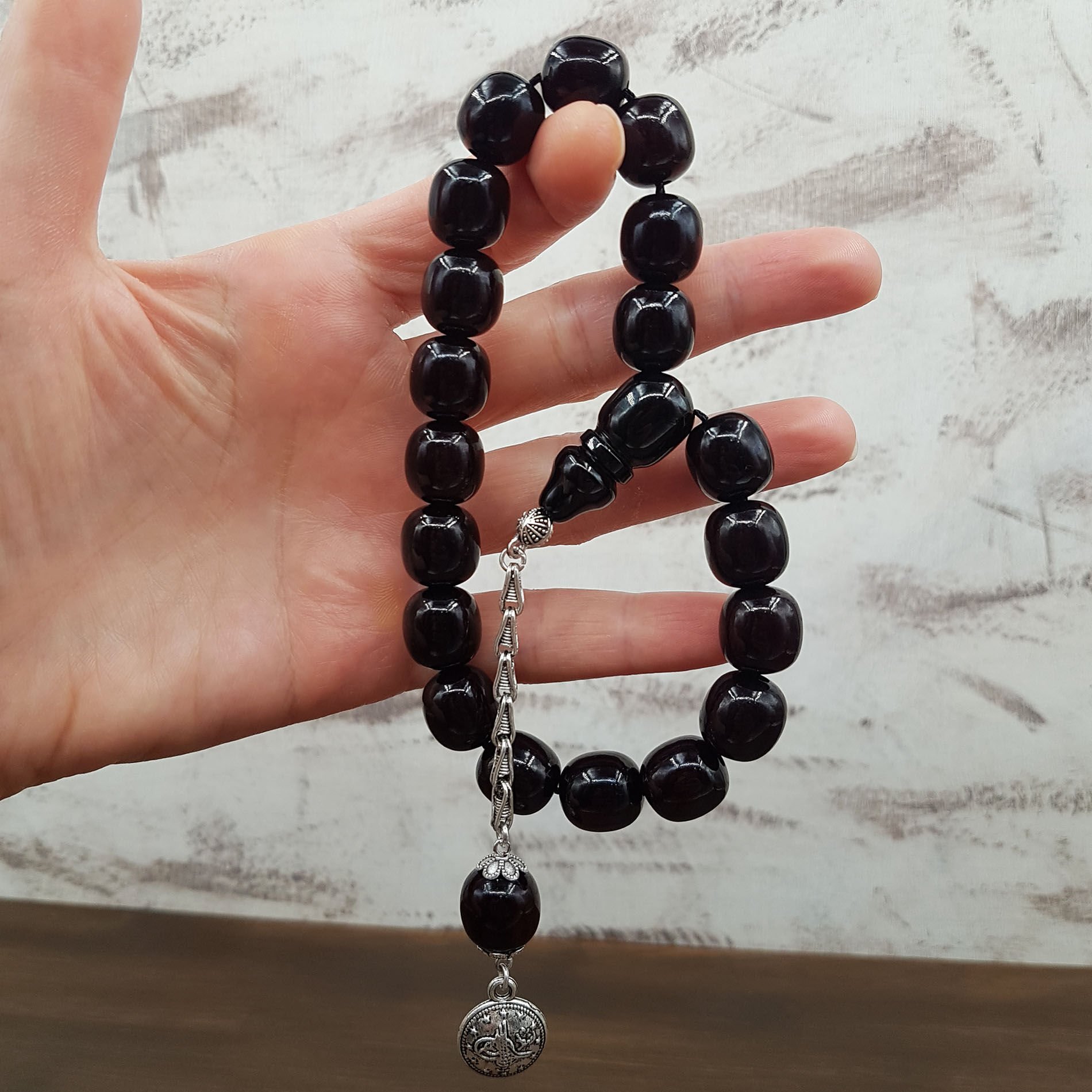 Havşa Delim Maskot Sıkma Kehribar Tesbih