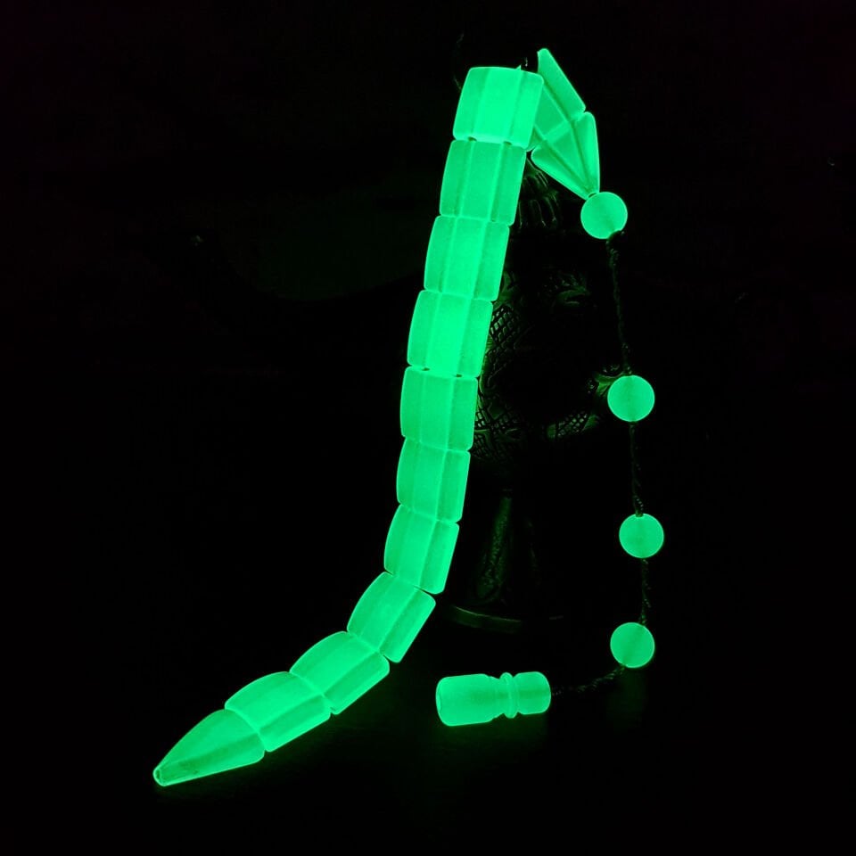 Balık Model Fosforlu Kedi Gözü Tesbih