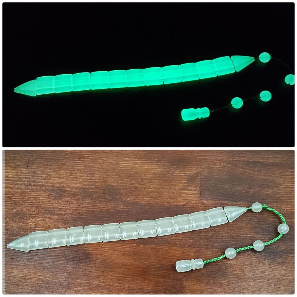 Balık Model Fosforlu Kedi Gözü Tesbih