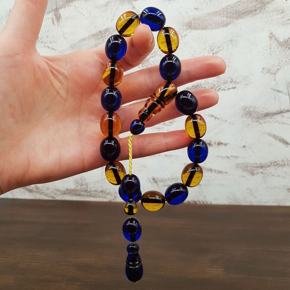 Maskot  Sarı Lacivert Ateş Kehribar Tesbih