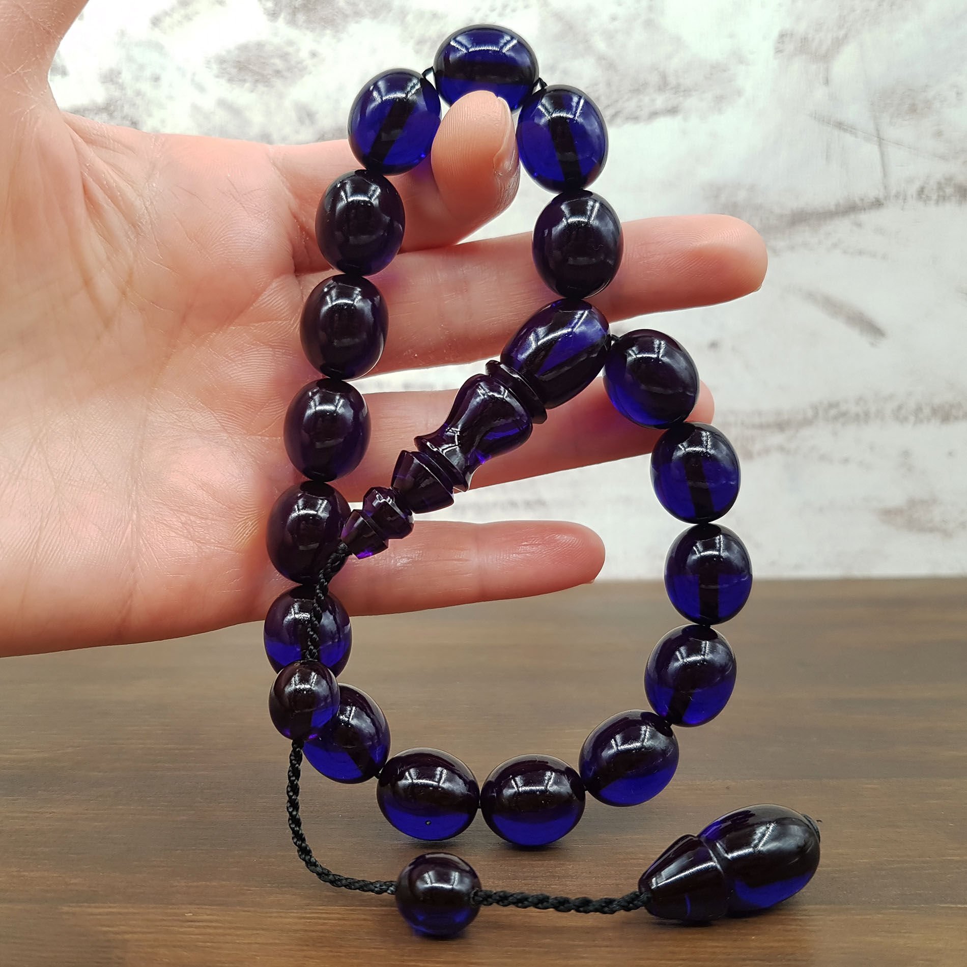 Parlament Mavisi Maskot Ateş Kehribar Tesbih