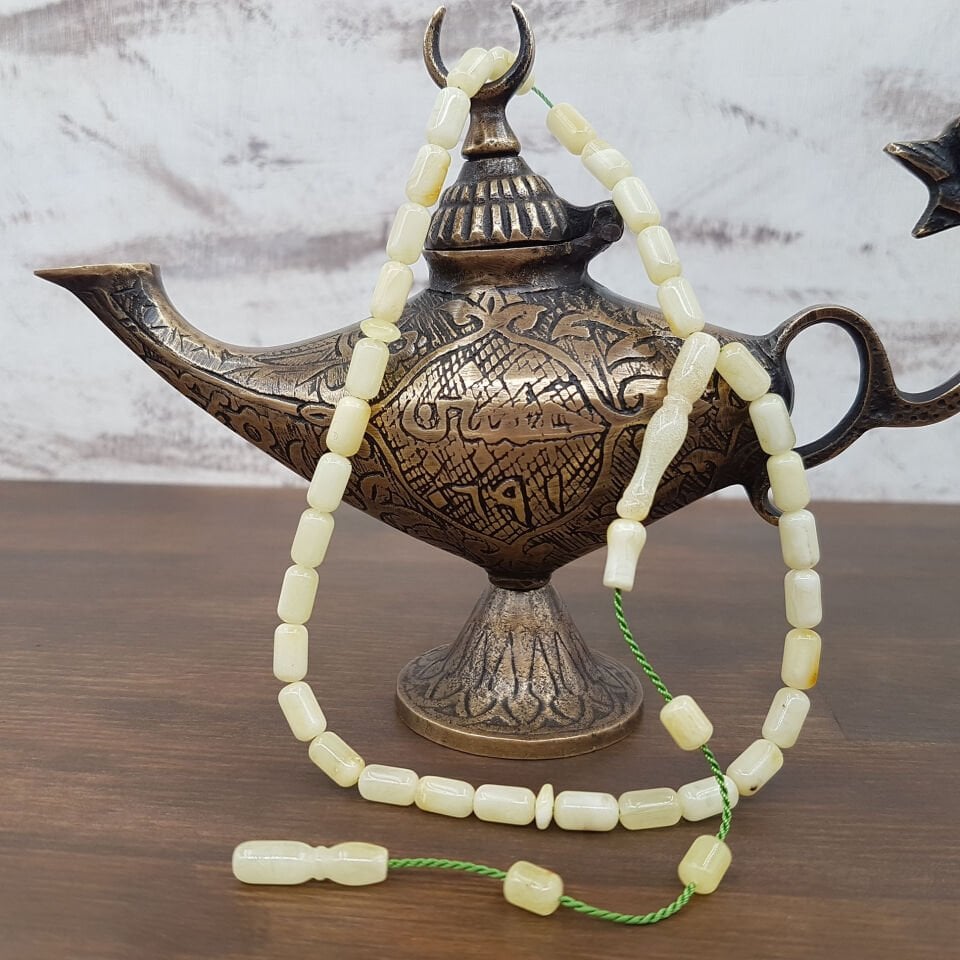 Bilek Boy Kapsül Kesim Damla Kehribar Tesbih No:1