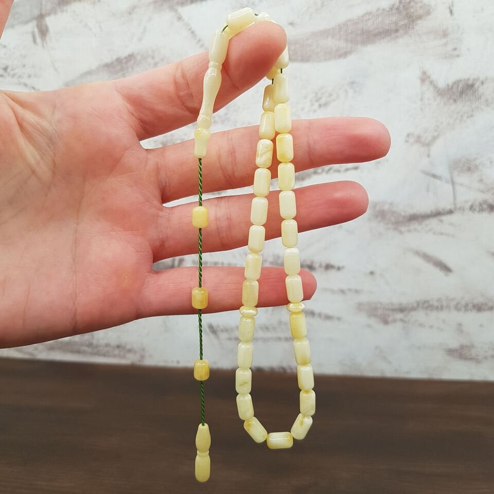 Bilek Boy Kapsül Kesim Damla Kehribar Tesbih No:2