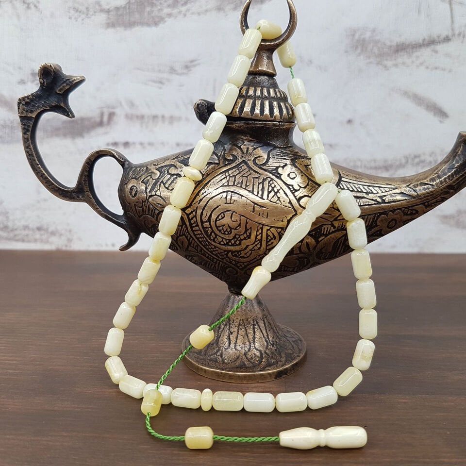 Bilek Boy Kapsül Kesim Damla Kehribar Tesbih No:2