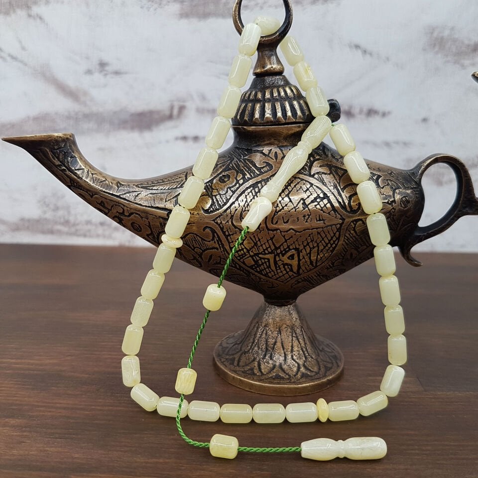 Bilek Boy Kapsül Kesim Damla Kehribar Tesbih No:5