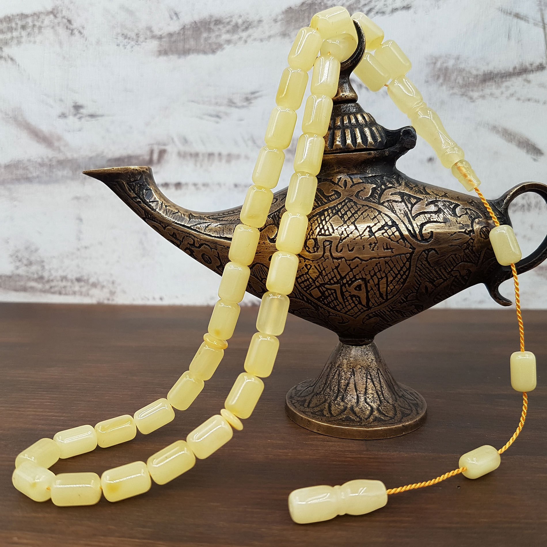 Kapsül Kesim Kaya Damla Kehribar Tesbih No:4