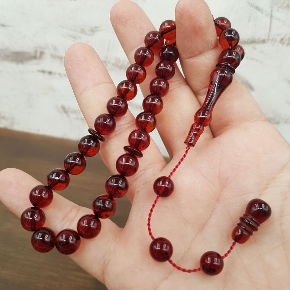 Bürokrat Boy Kahve Damla Kehribar Tesbih