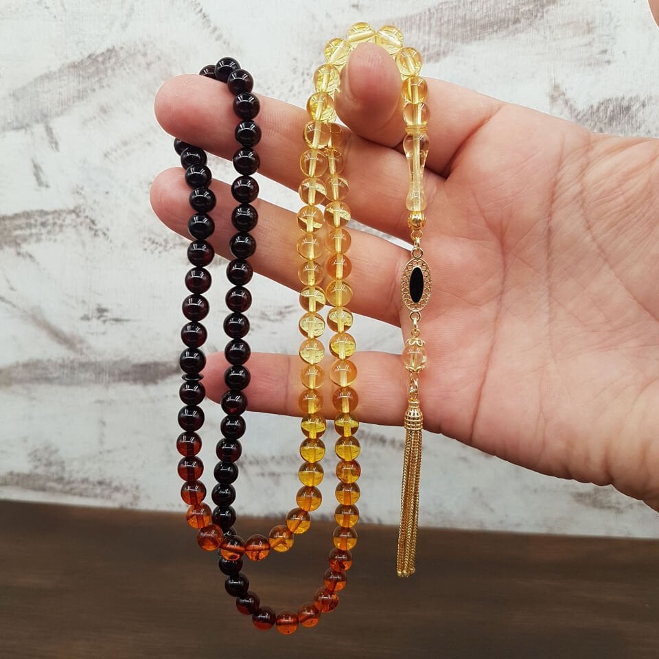 Renk Süzmesi Damla Kehribar Namaz Tesbihi