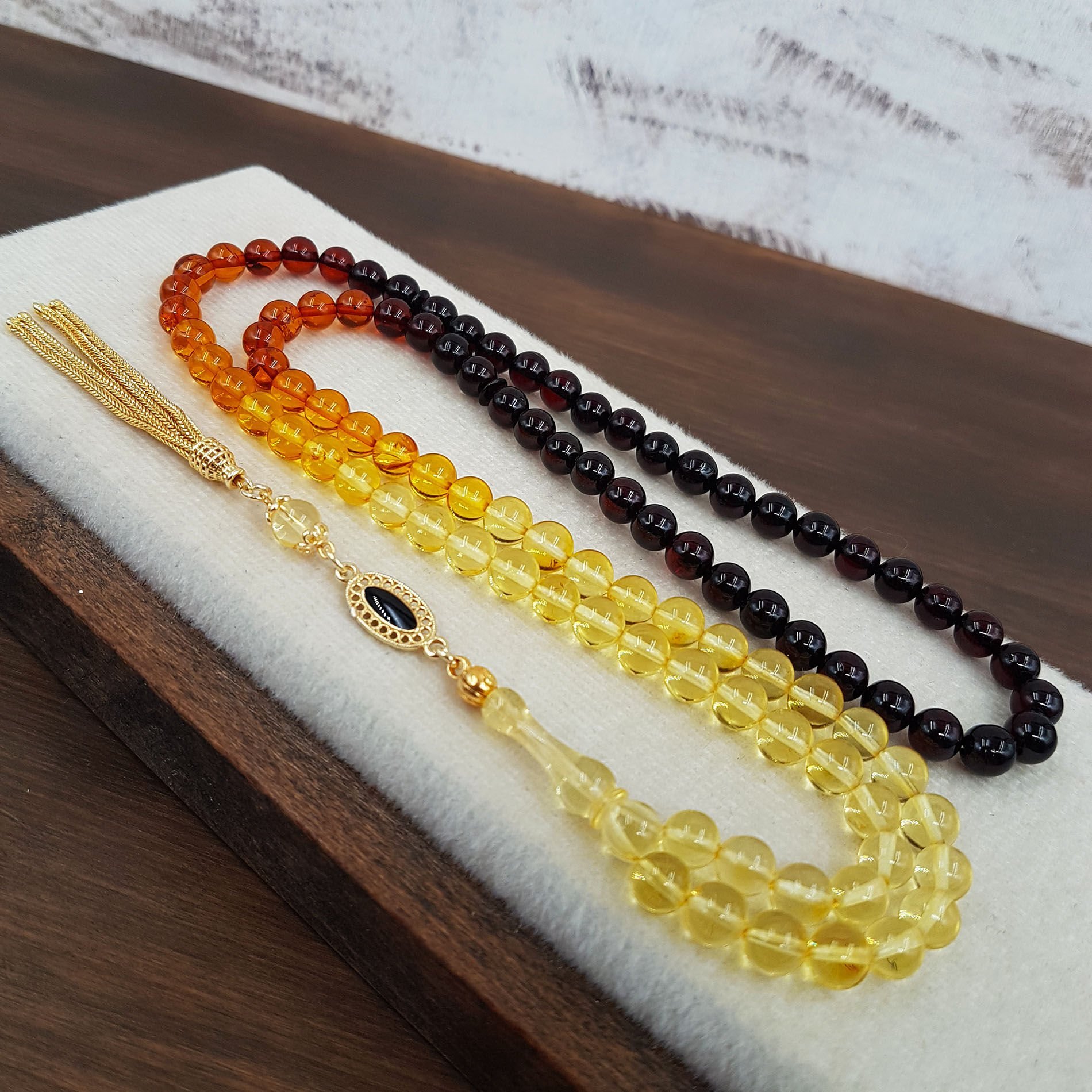 Renk Süzmesi Damla Kehribar Namaz Tesbihi