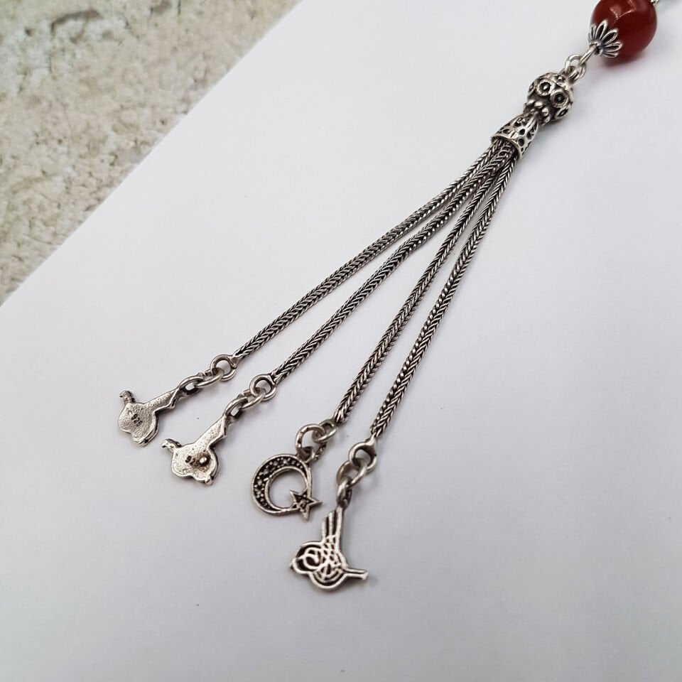 26 Habbe Eski Sıkma Kehribar Tesbih