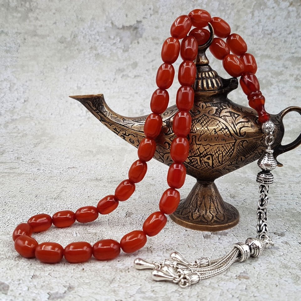 Büyük Boy Kapsül Sıkma Kehribar Tesbih