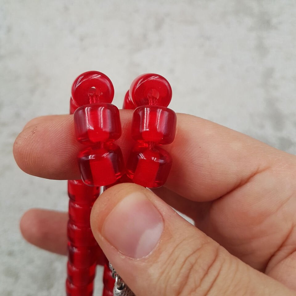 Osmanlı Torunu Gümüş Püskül Teker Ateş Kehribar