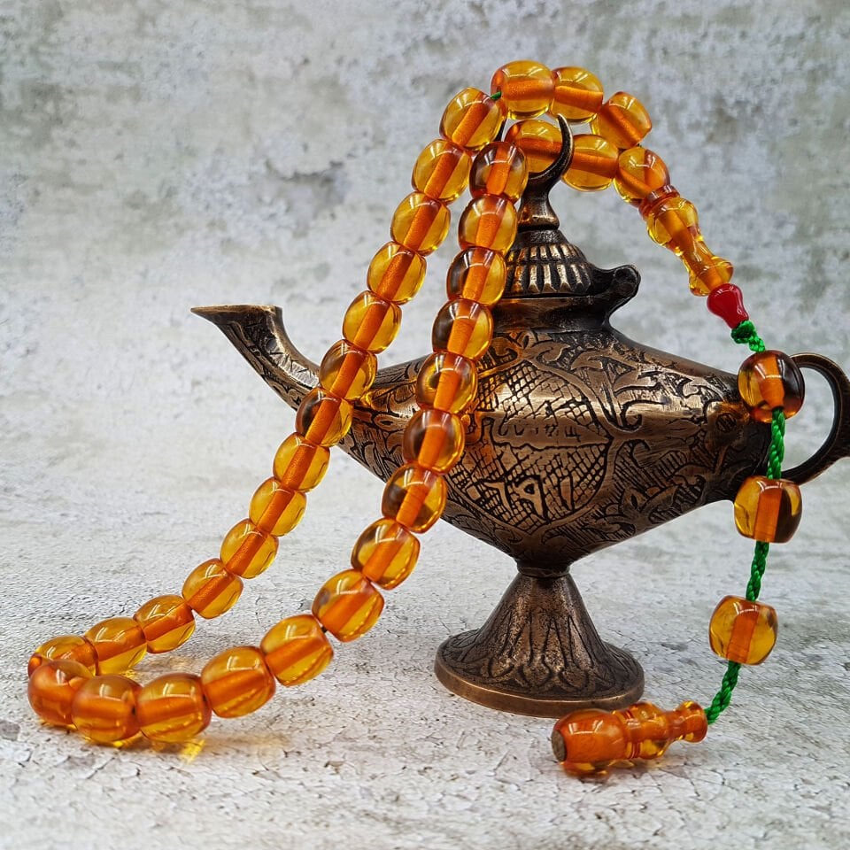 Havşa Delim Tombul Fıçı Kesim Ateş Kehribar Tesbih