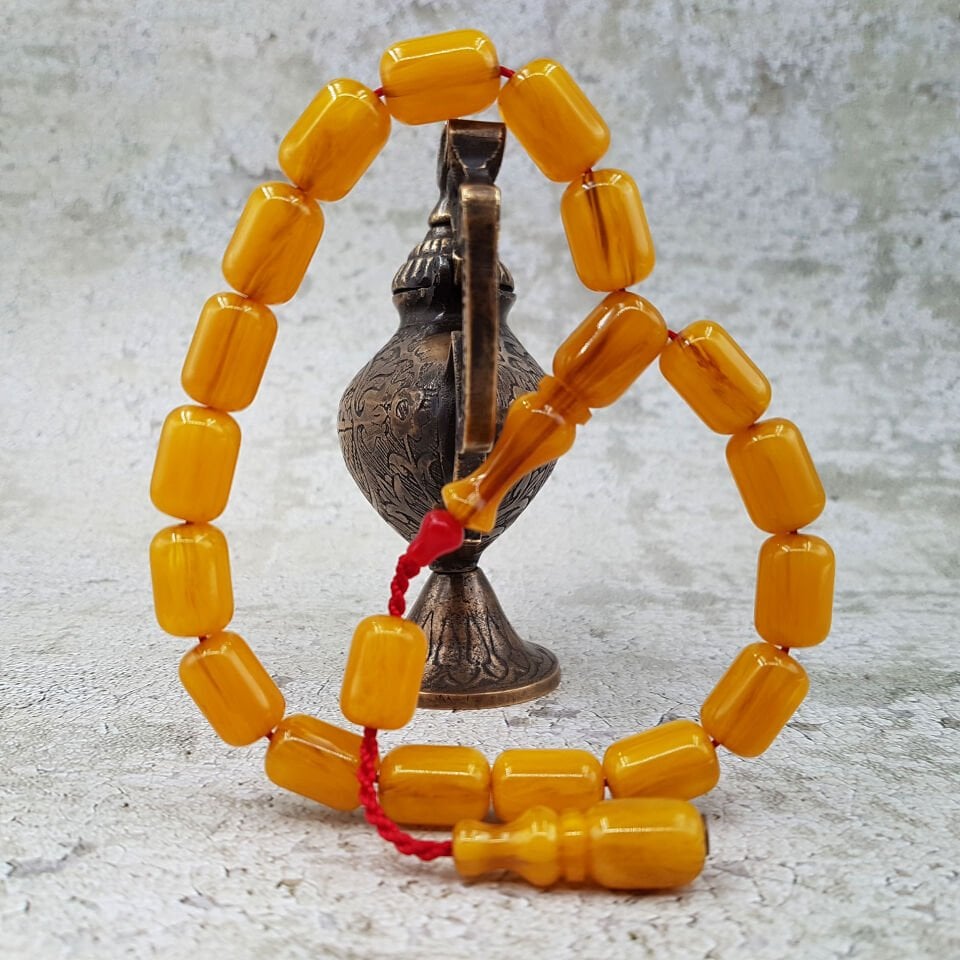 Sarı Hareli Kapsül Kesim Maskot Sıkma Kehribar