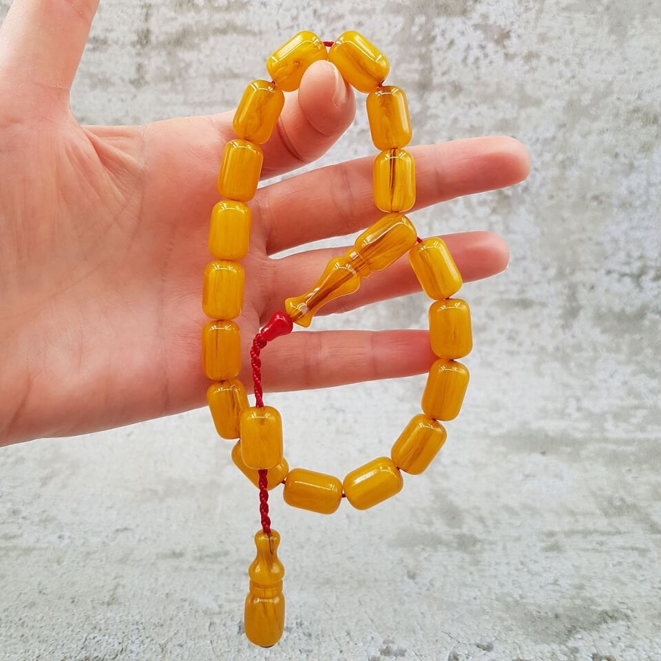 Sarı Hareli Kapsül Kesim Maskot Sıkma Kehribar