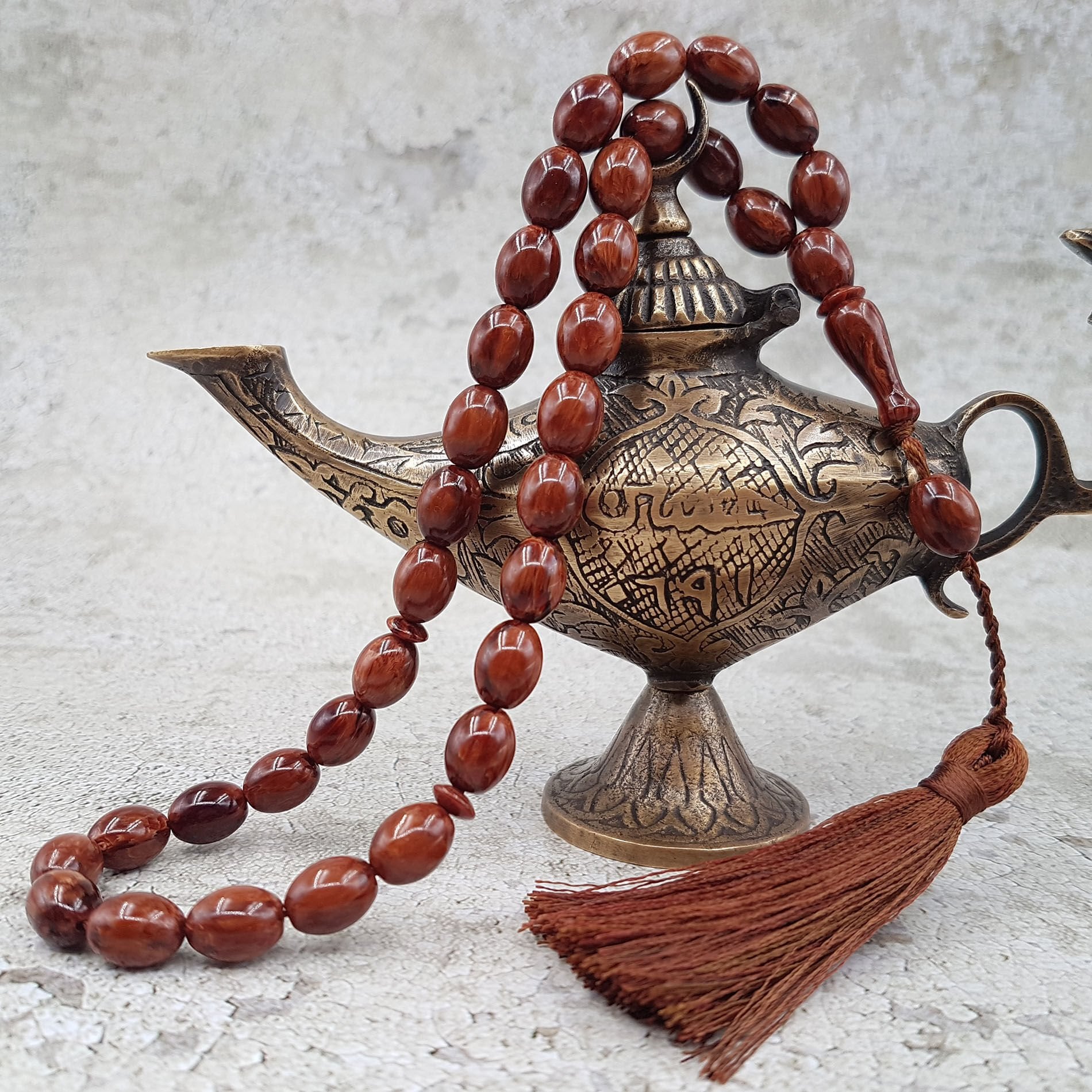 Kahverengi Çekoslovak Katalin Tesbih