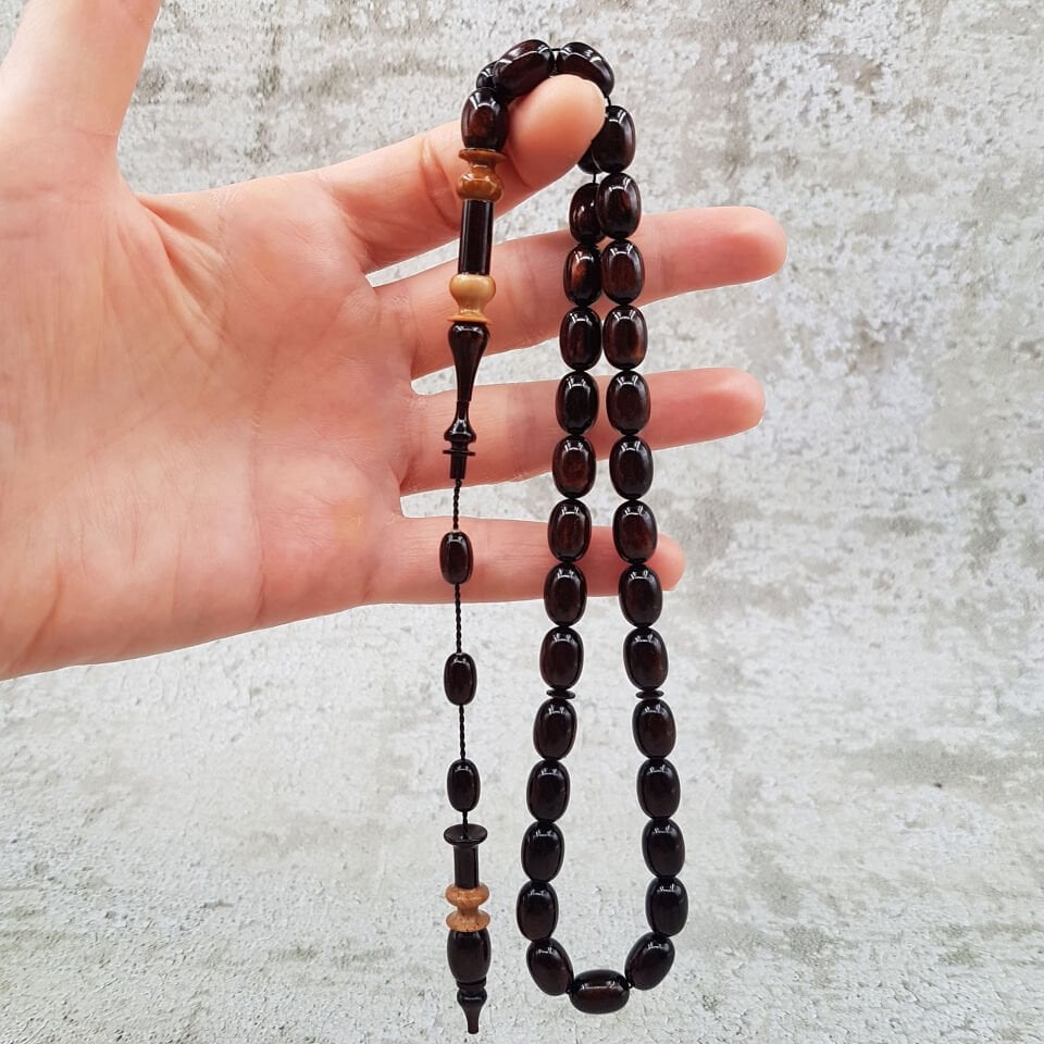 Özel Kuka İmame Tasarım Bakır Yansıma Sıkma Kehribar