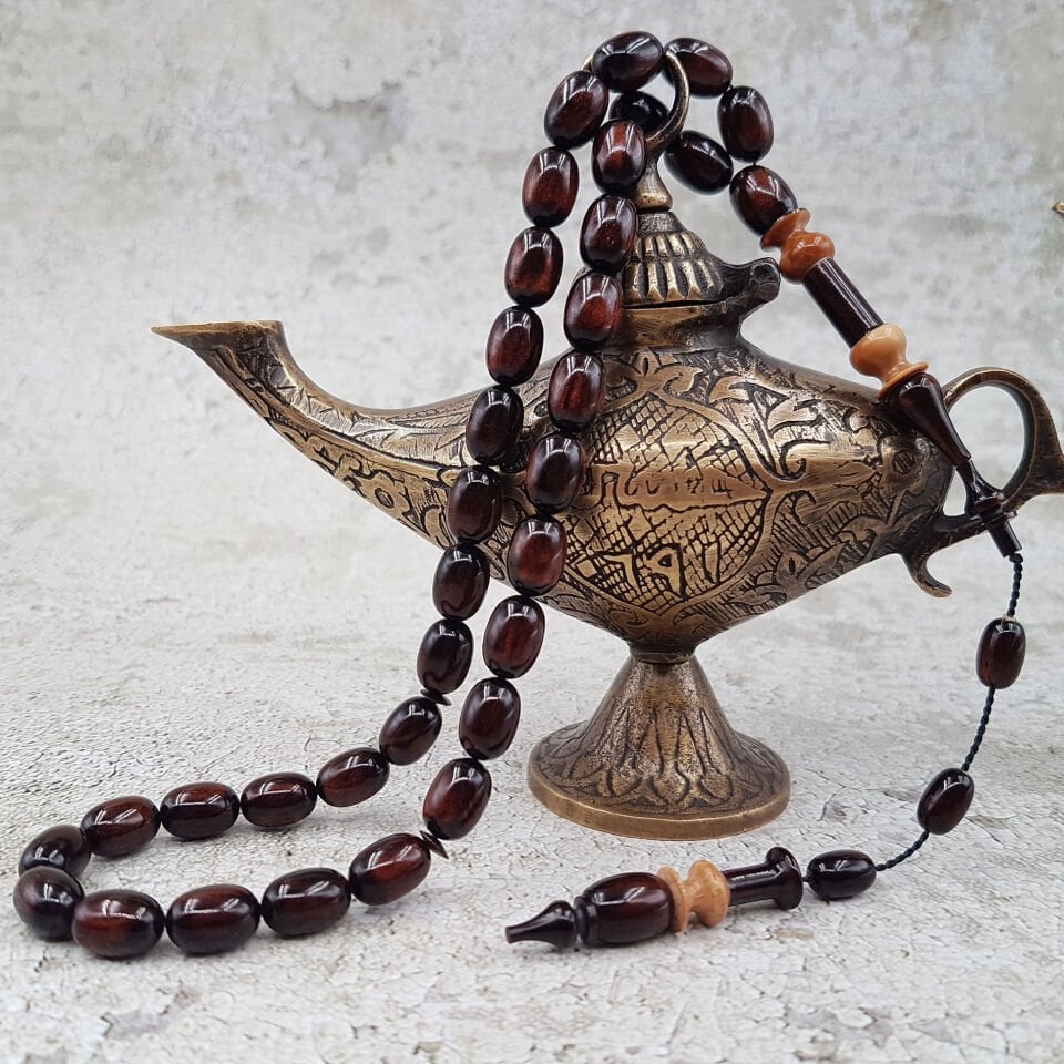 Özel Kuka İmame Tasarım Bakır Yansıma Sıkma Kehribar