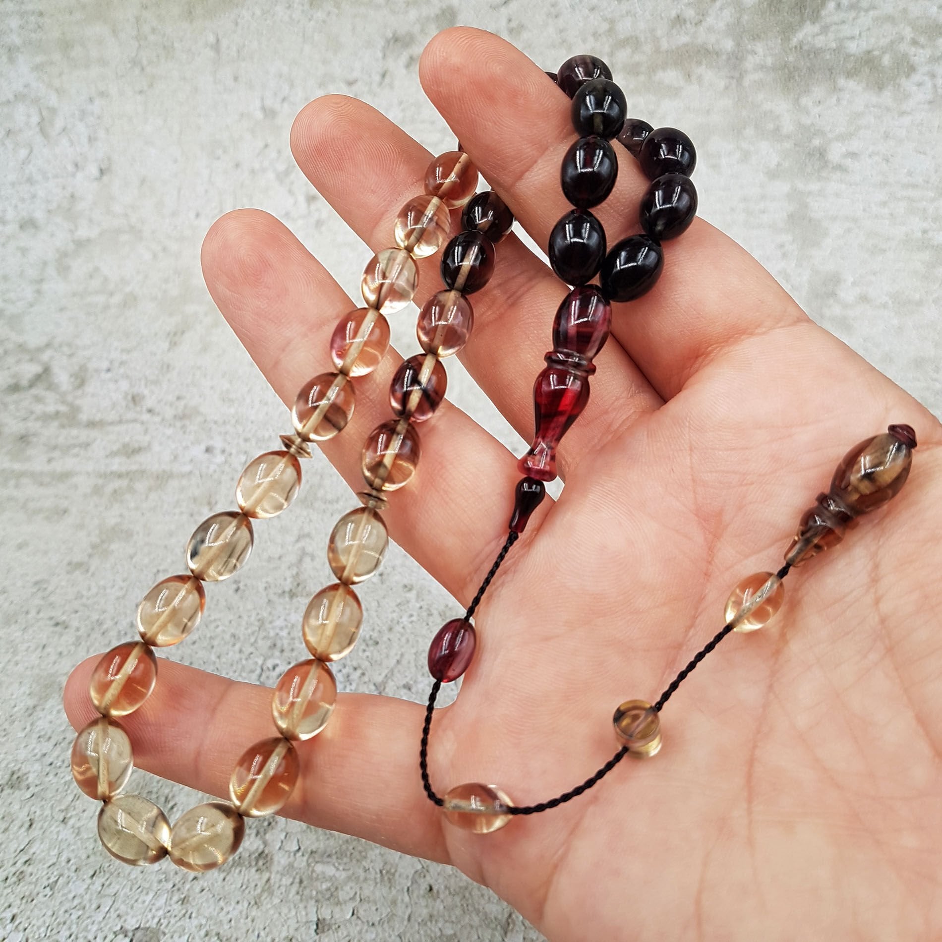 Renk Süzmesi Ateş Kehribar Tesbih