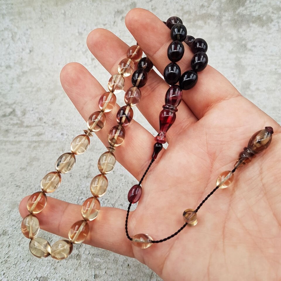 Renk Süzmesi Ateş Kehribar Tesbih