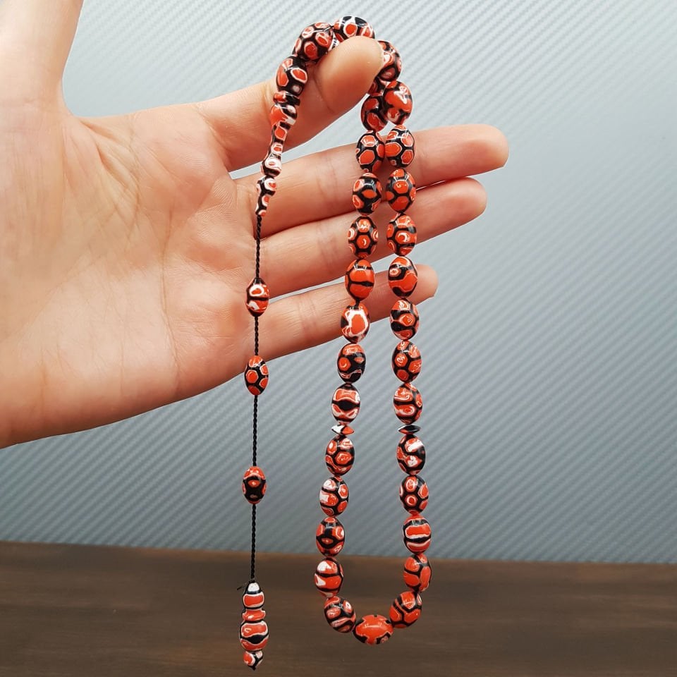 Turuncu Renk Beyzi Kesim Arizola Tesbih