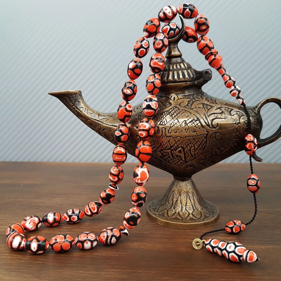 Turuncu Renk Beyzi Kesim Arizola Tesbih