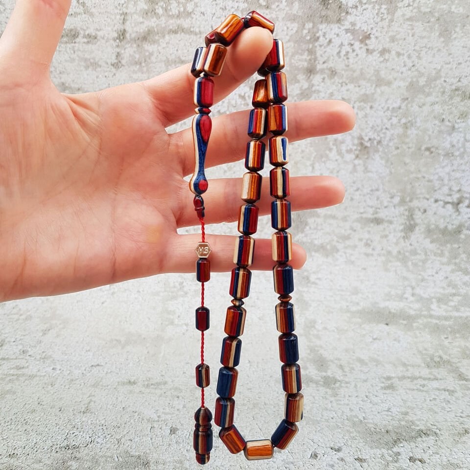 Renkli Kapsül Kesim Kâfur Ağacı Tesbih