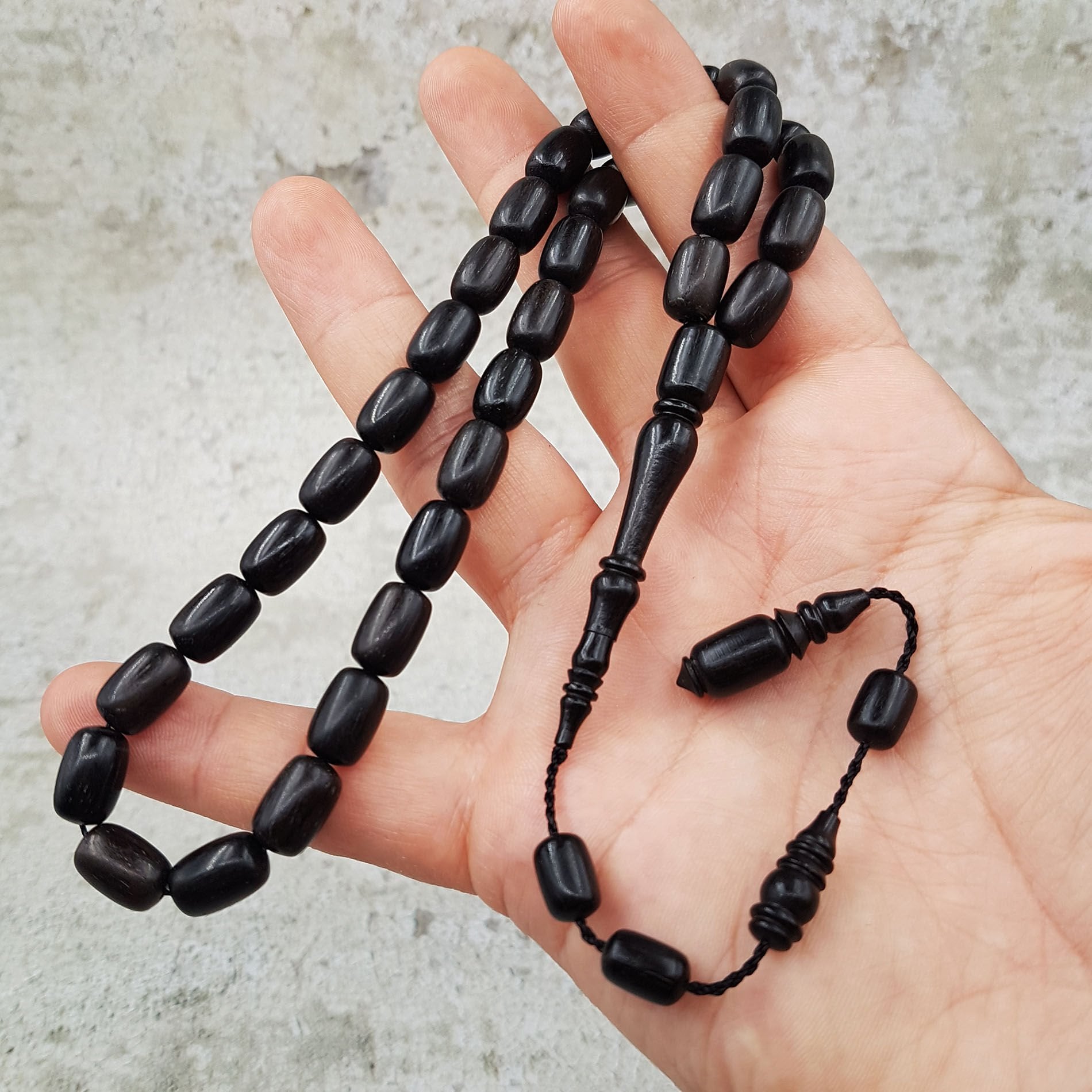 Kapsül Kesim Abanoz Tesbih