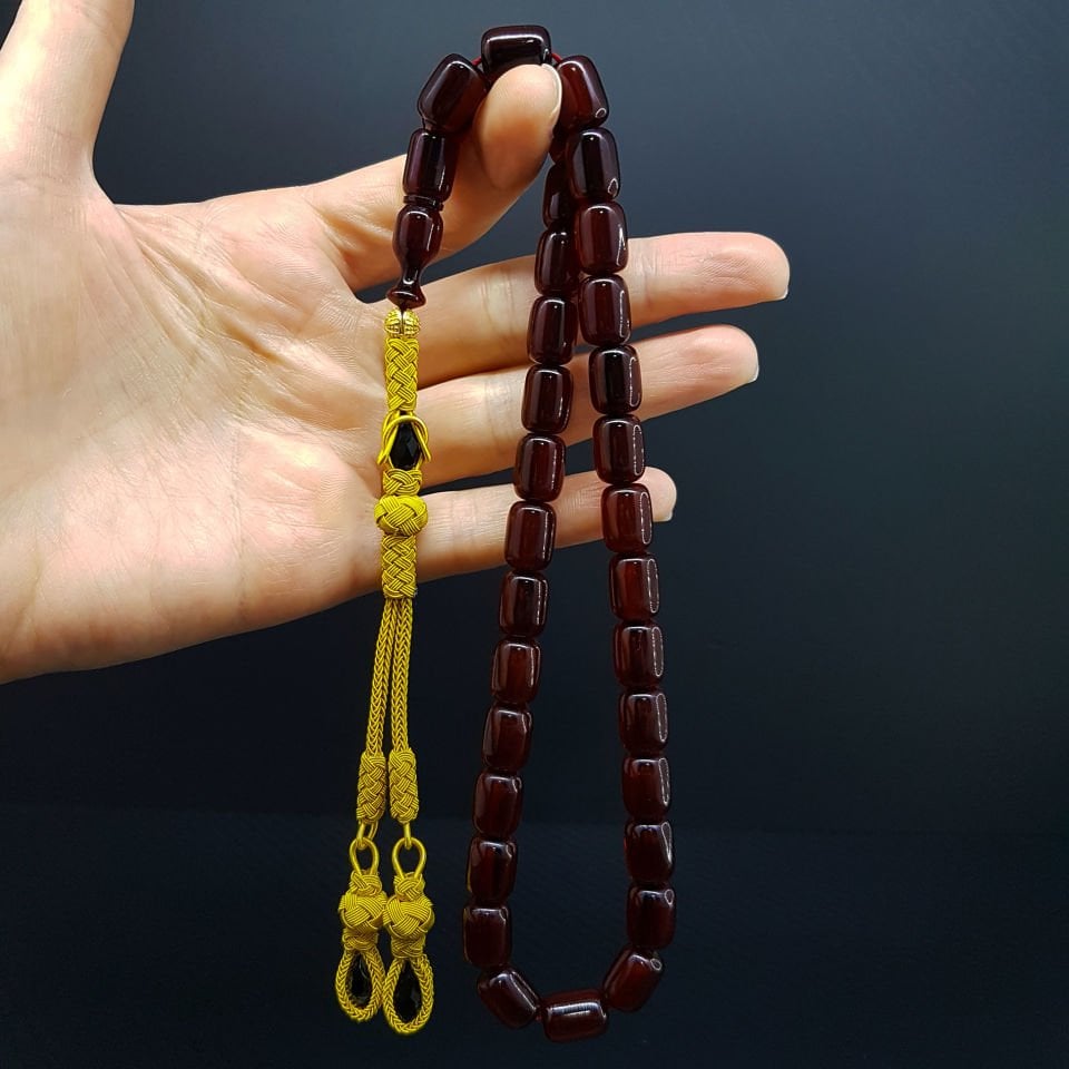 Havşa Delim Kahve Kapsül Sıkma Kehribar Tesbih