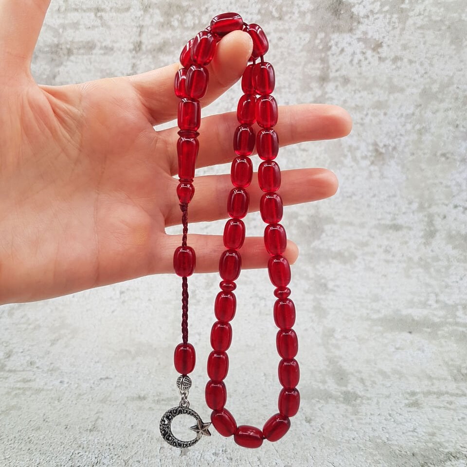 Ayyıldız Tasarım Kırmızı Kapsül Ateş Kehribar