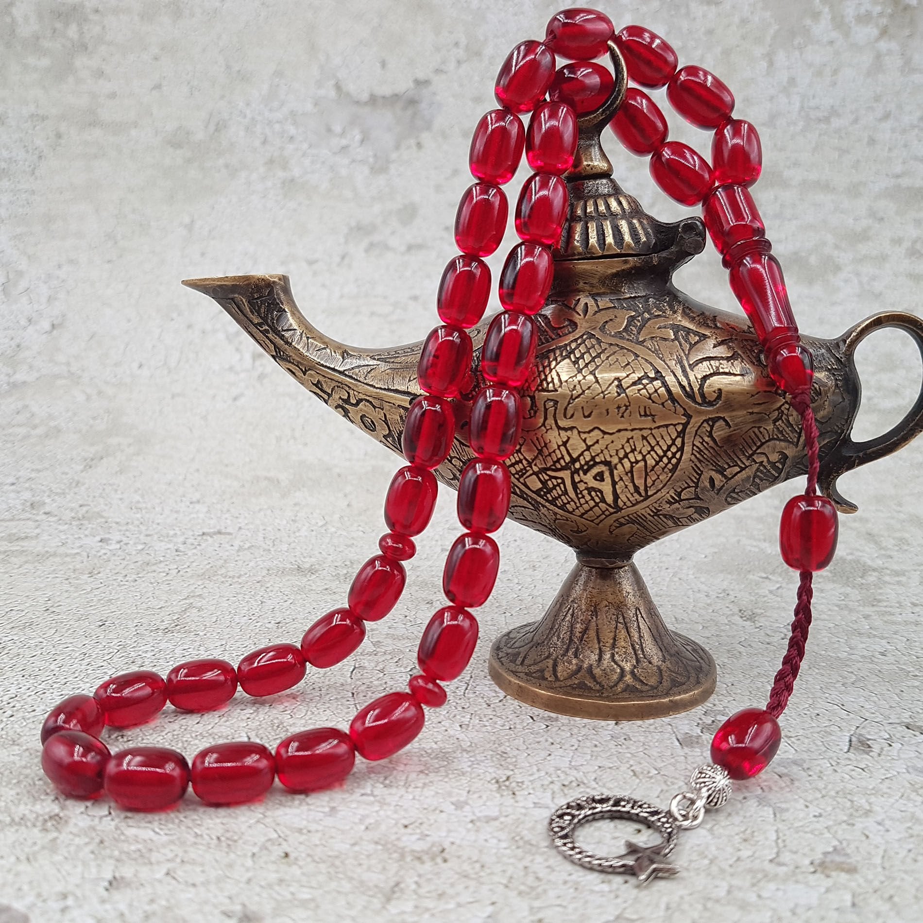 Ayyıldız Tasarım Kırmızı Kapsül Ateş Kehribar